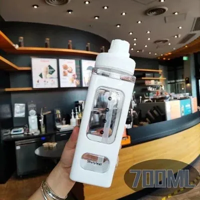 🌈 Kawaii Square Straw Bottle 🥤✨ Cute & Colorful Water Container for Adventures! 🏞️🎉