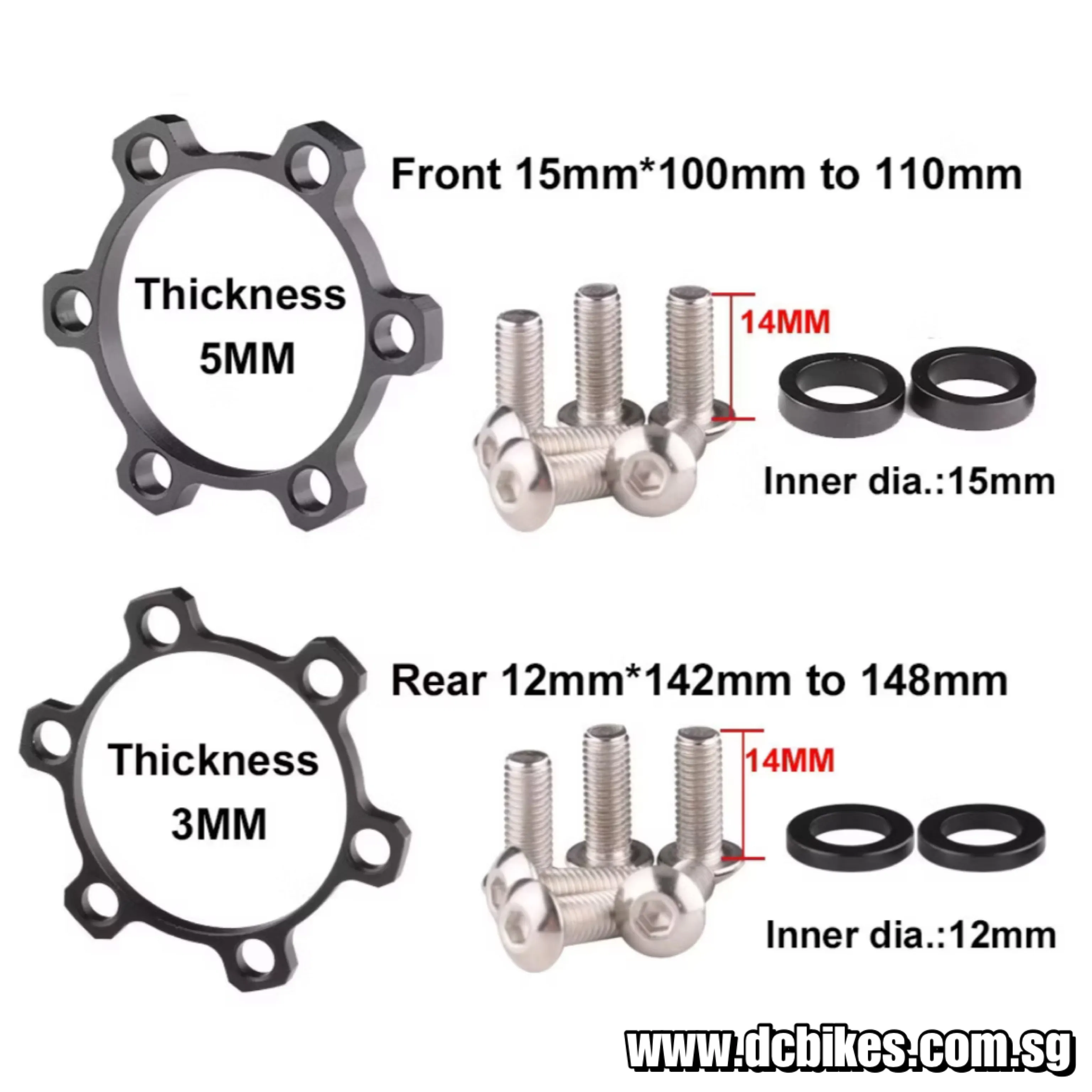 110mm Front | 148mm Rear Boost   Hubs Adapter Conversion Kit