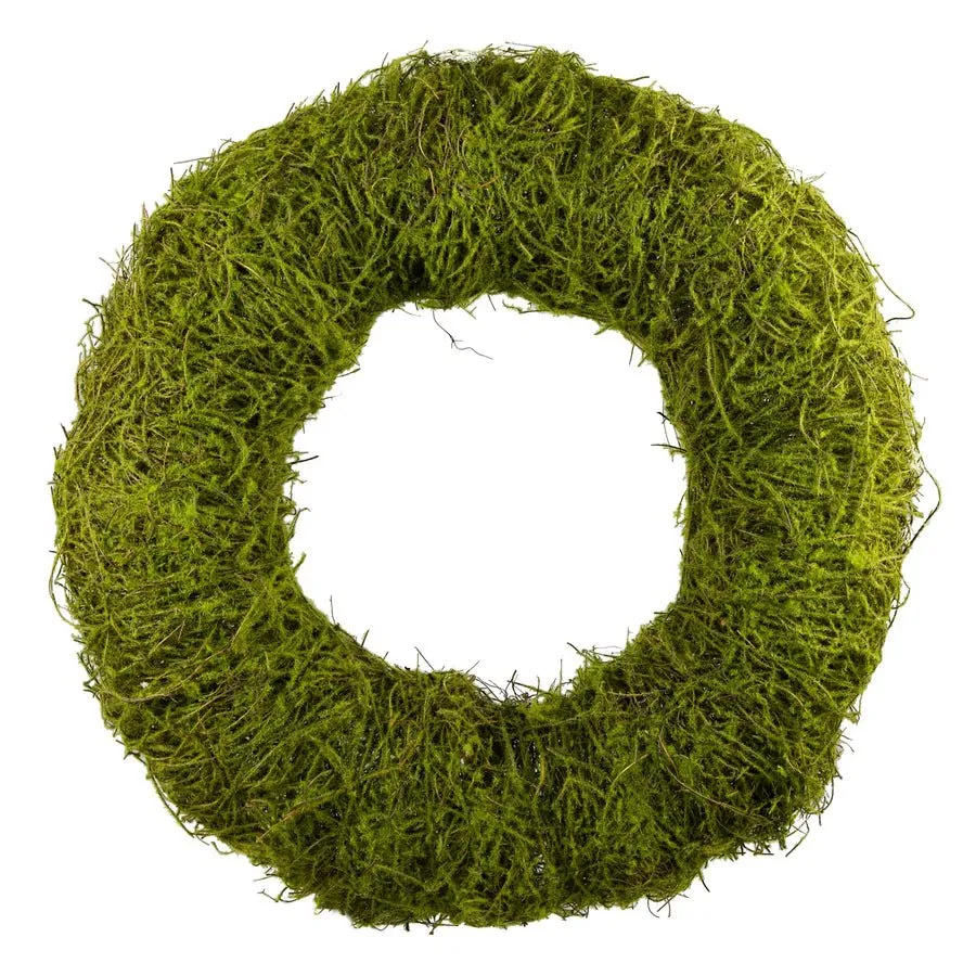 18" Green Moss Vine Wreath: Round - 29212GN