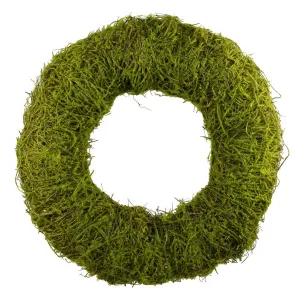 18" Green Moss Vine Wreath: Round - 29212GN