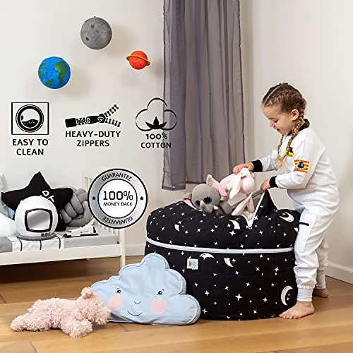 2 Sizes in 1 Large Bean Bag Stuffed Animal Storage