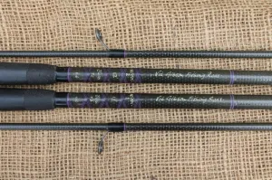 2 x Vic Gibson Custom Built Century Armalite Old School Carp Fishing Rods.