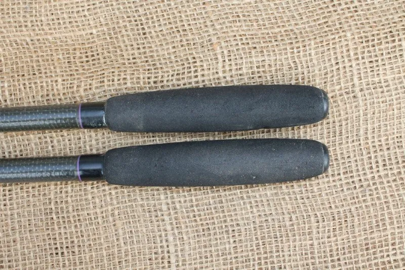 2 x Vic Gibson Custom Built Century Armalite Old School Carp Fishing Rods.
