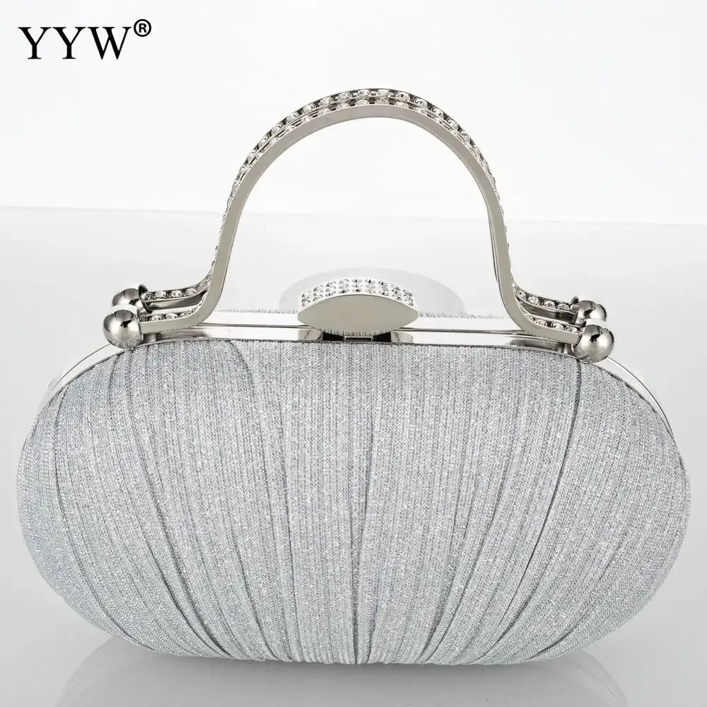 2024 Fashion Diamond Top Handle Women Evening Handbag Clutch Bags Glitter Sequins Rhinestone Female Daily Purse for Wedding Prom