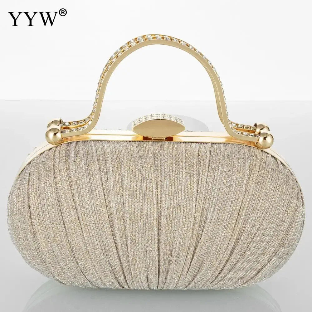 2024 Fashion Diamond Top Handle Women Evening Handbag Clutch Bags Glitter Sequins Rhinestone Female Daily Purse for Wedding Prom
