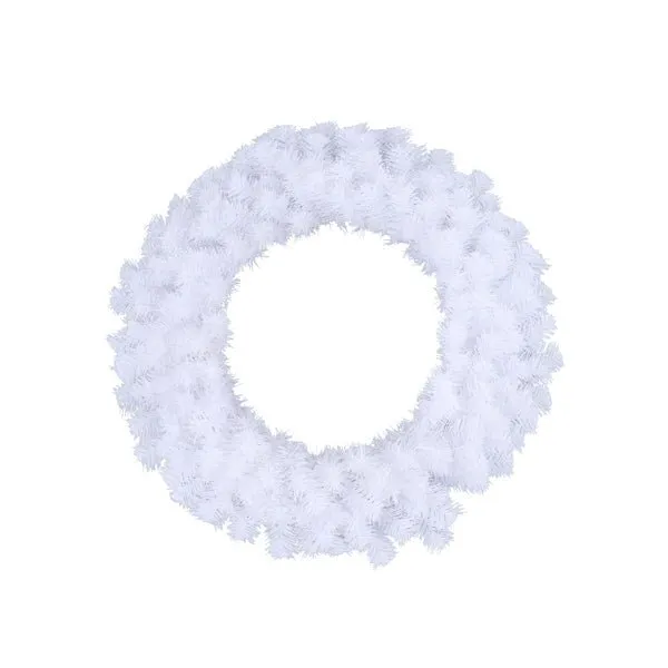 24" Dia Pine Wreath: White - XX962327