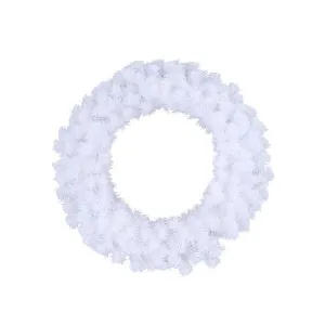 24" Dia Pine Wreath: White - XX962327