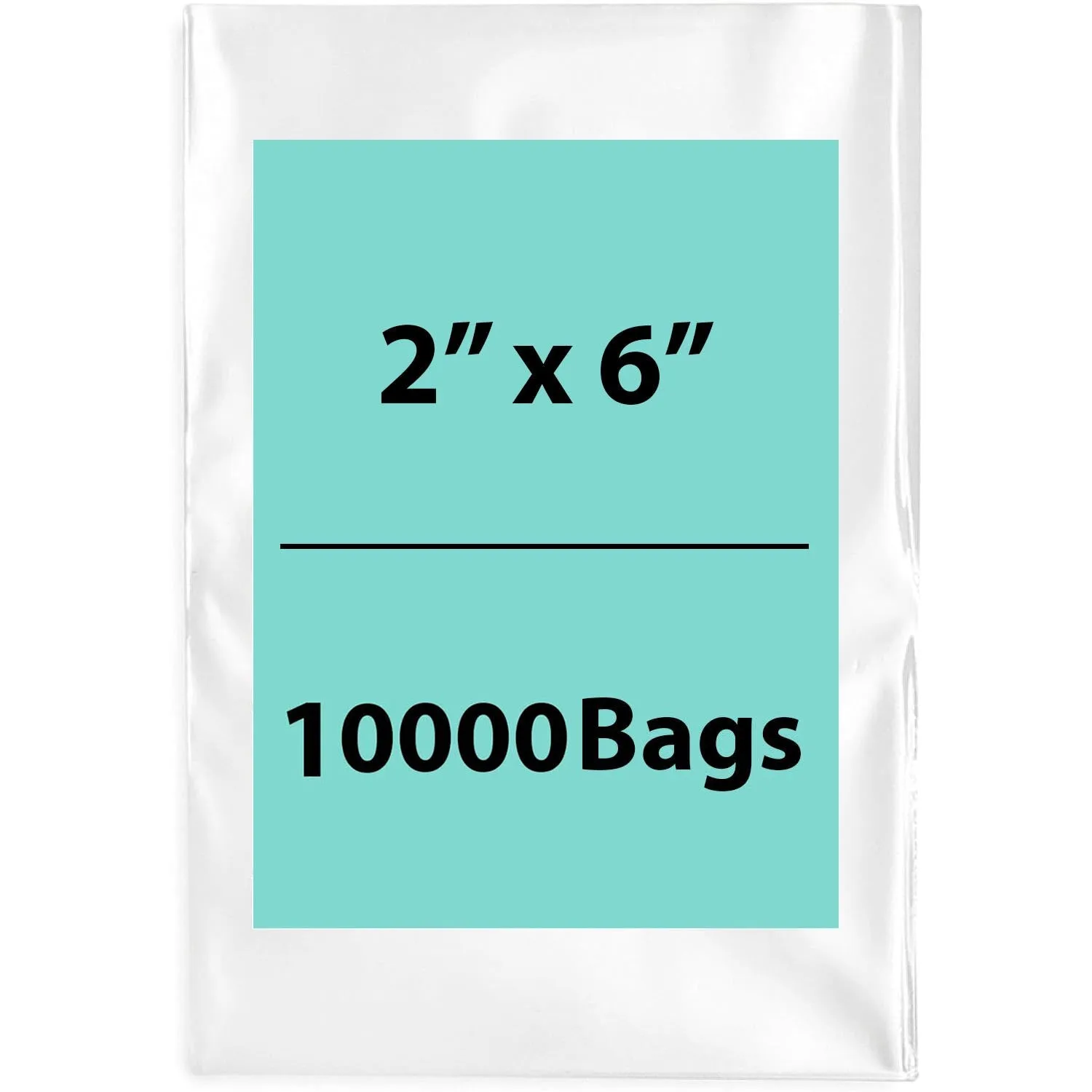 2X6 inches Clear Flat Poly Bags 4Mil Open Top (LDPE)