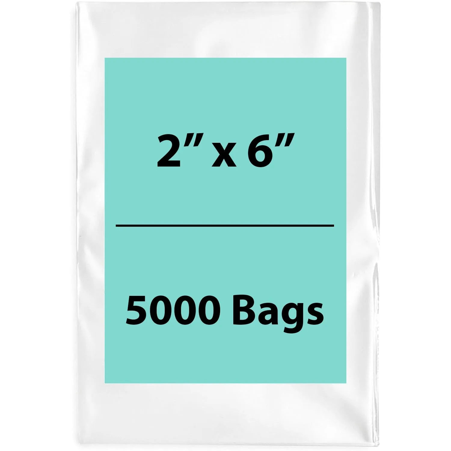 2X6 inches Clear Flat Poly Bags 4Mil Open Top (LDPE)