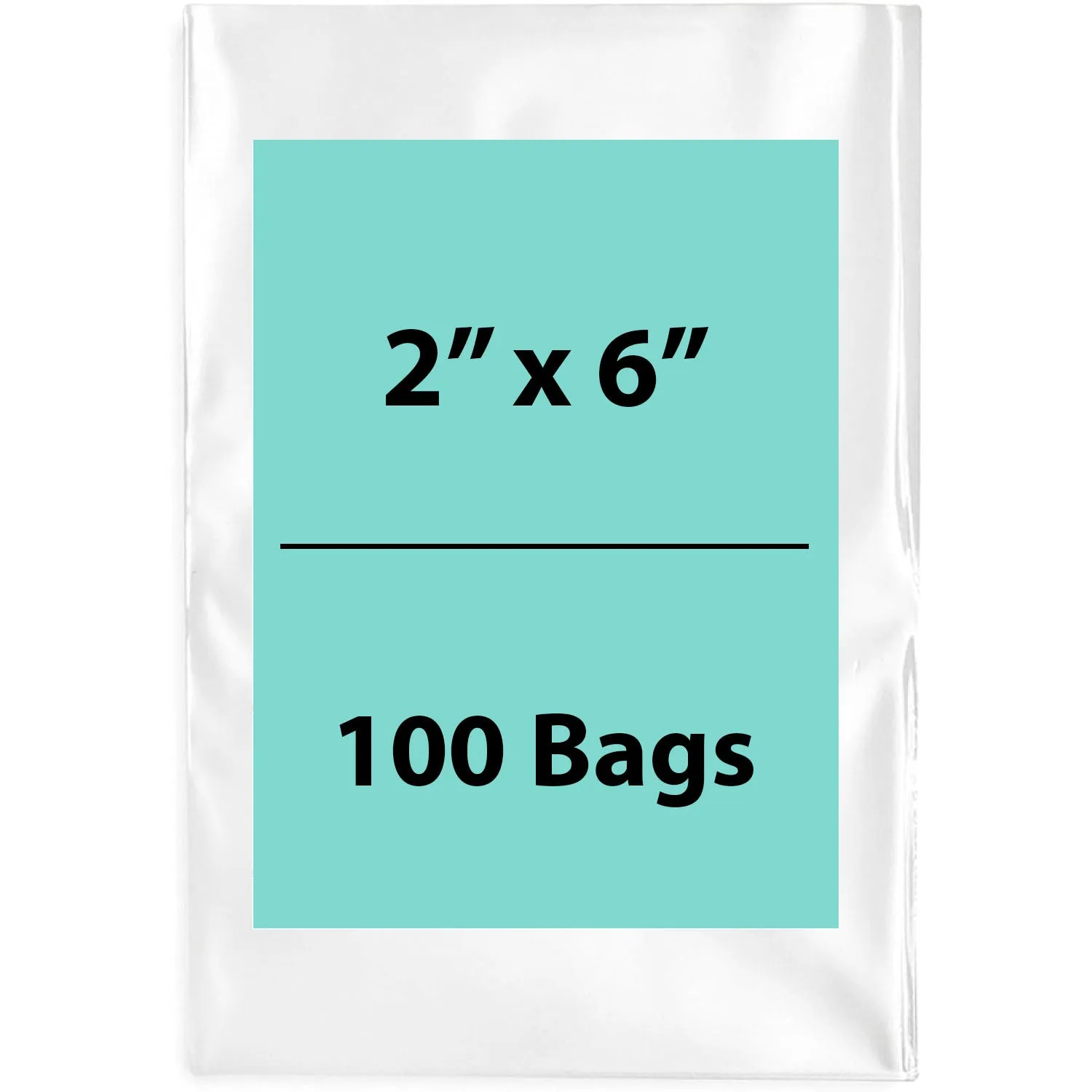 2X6 inches Clear Flat Poly Bags 4Mil Open Top (LDPE)