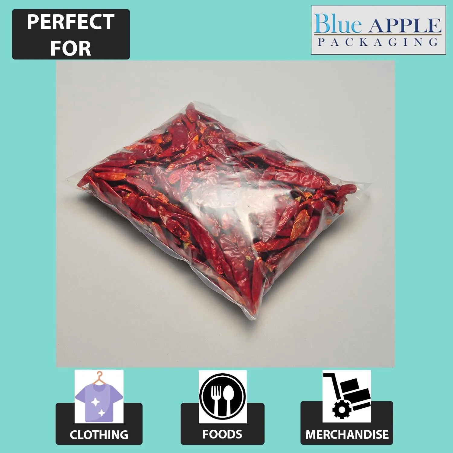 2X6 inches Clear Flat Poly Bags 4Mil Open Top (LDPE)