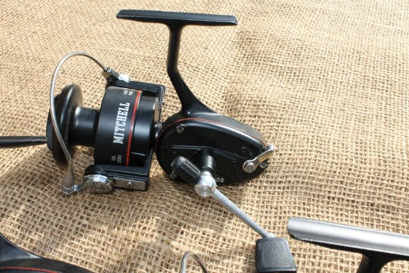3 x Mitchell 300S Old School Carp Fishing Reels   Spare Spools.