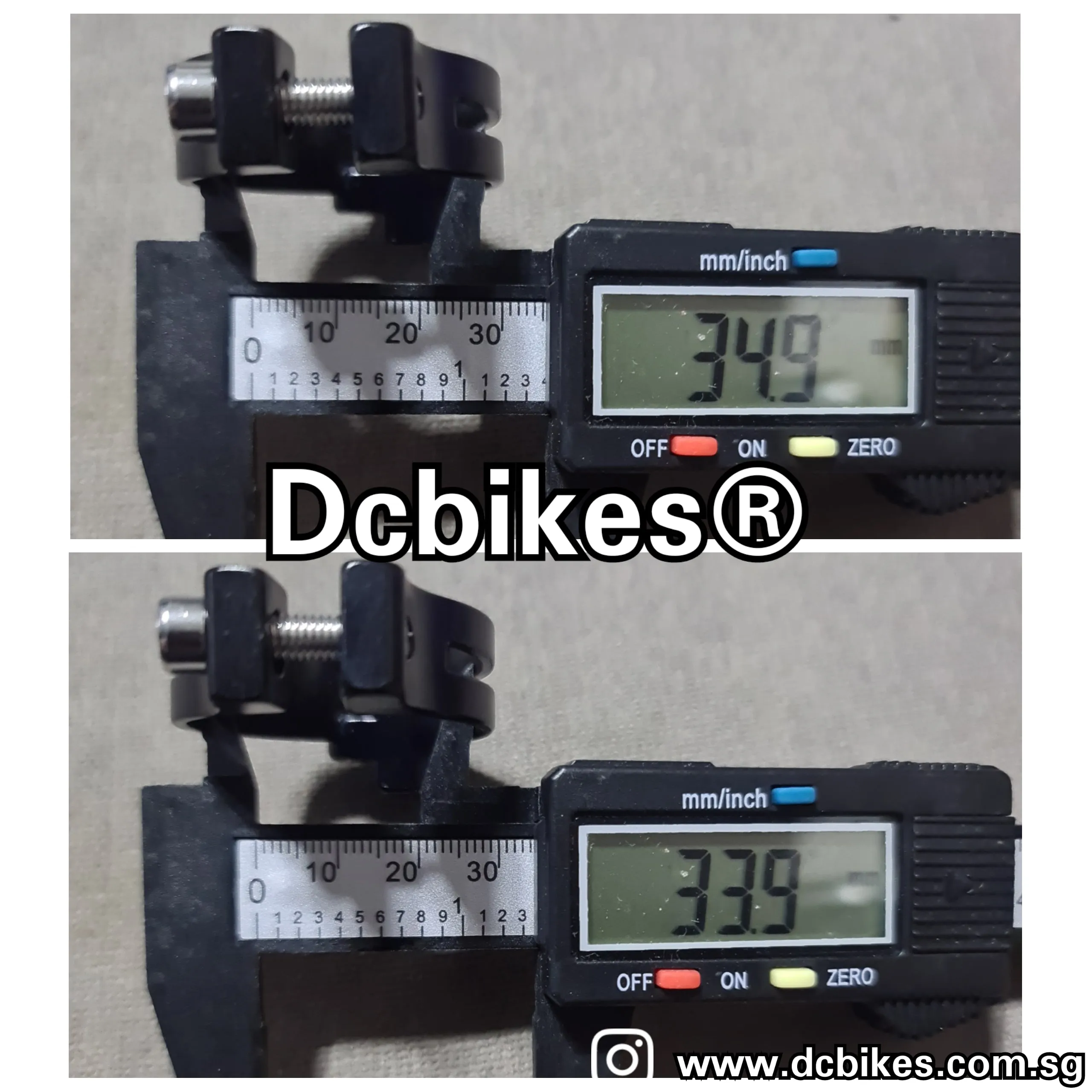 31.8mm | 33.6mm-34.9mm Front Derailleur Adapter Clamp Conversion