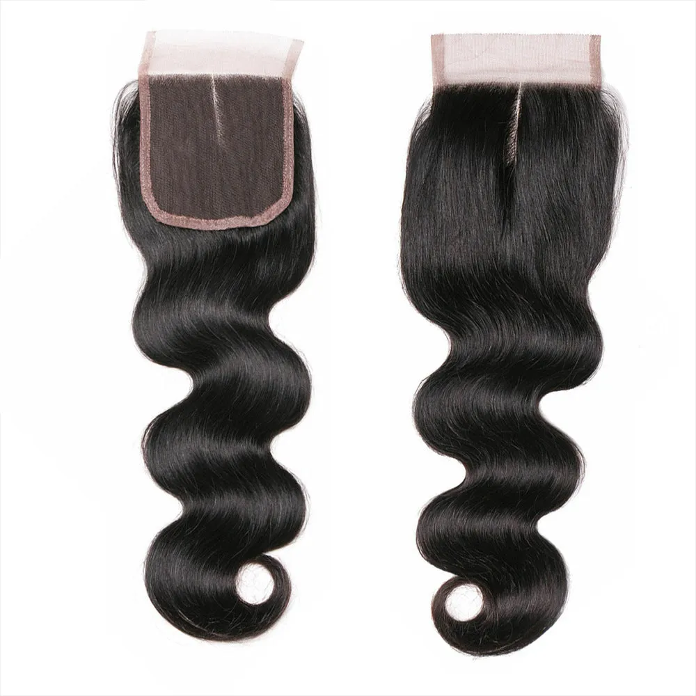 4X4 Body Wave Closure Free Part & Middle Part 100% Human Hair