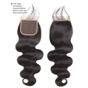 4X4 Body Wave Closure Free Part & Middle Part 100% Human Hair