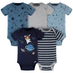 5-Pack Baby Boys Space Short Sleeve Onesies® Bodysuits