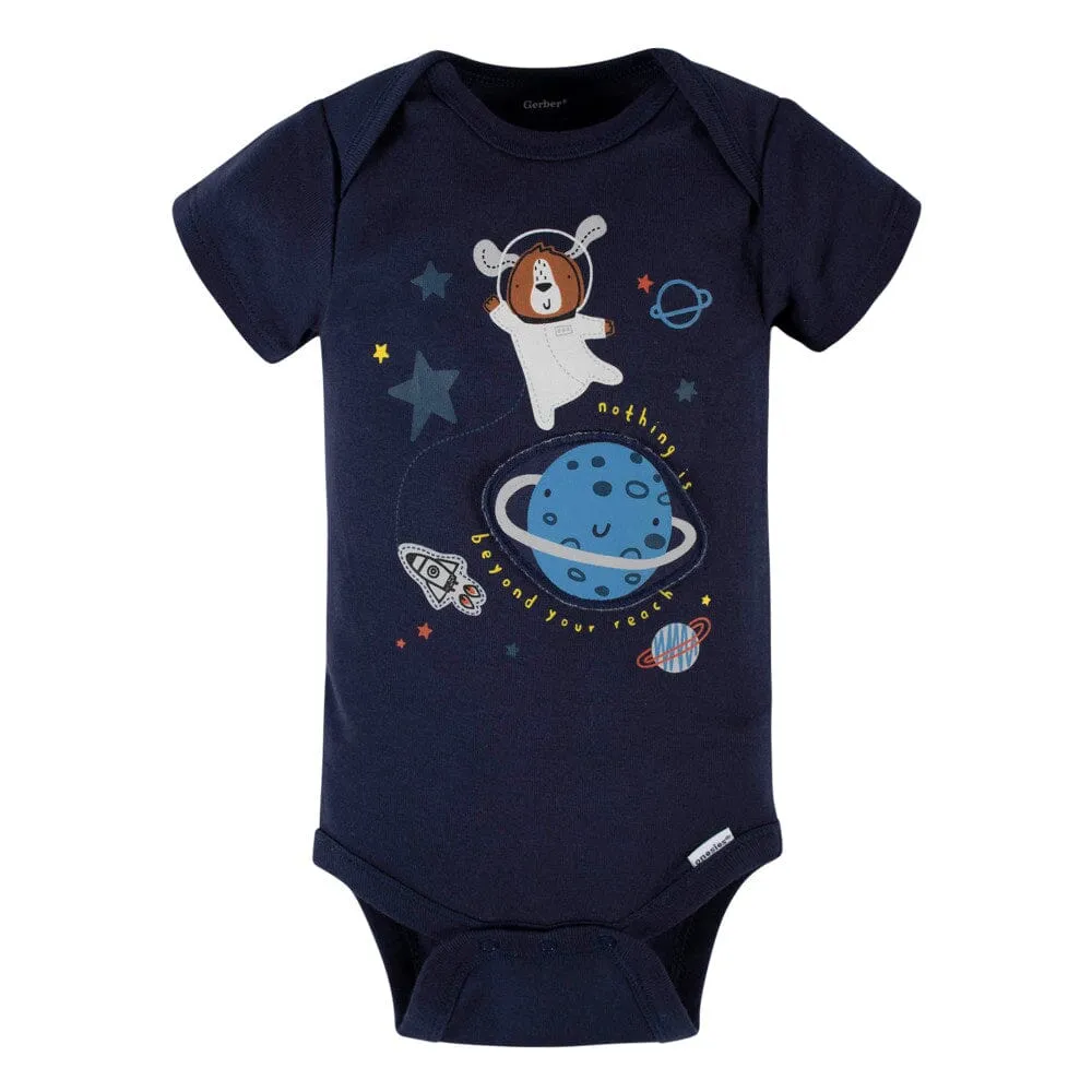 5-Pack Baby Boys Space Short Sleeve Onesies® Bodysuits