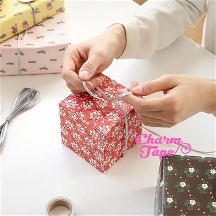 6pcs Gift Box, Square Boxes For Candy, Treat - Party Favors Bags 9x9 cm PB031