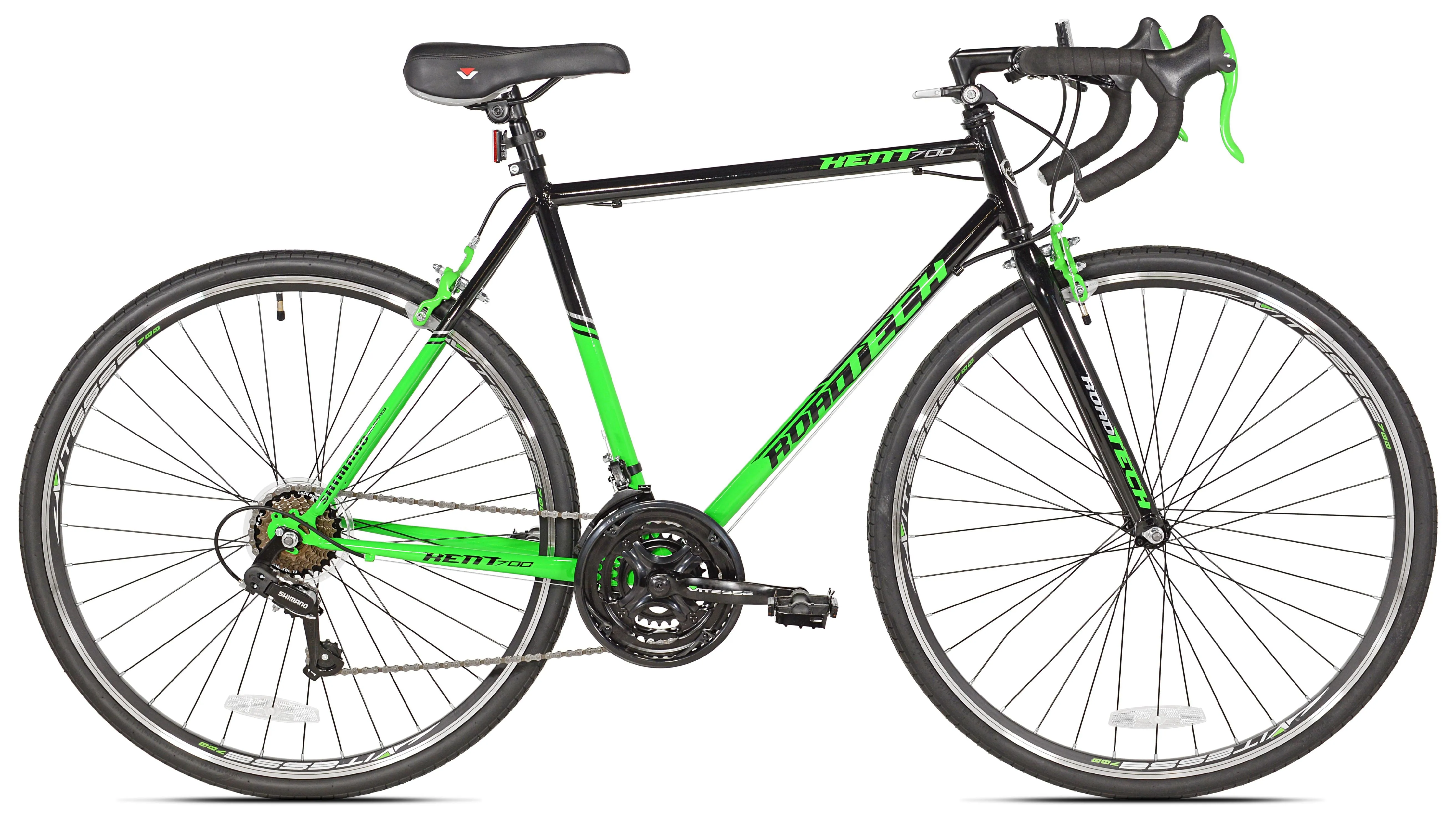 700c RoadTech Men's Bike, Black/Green