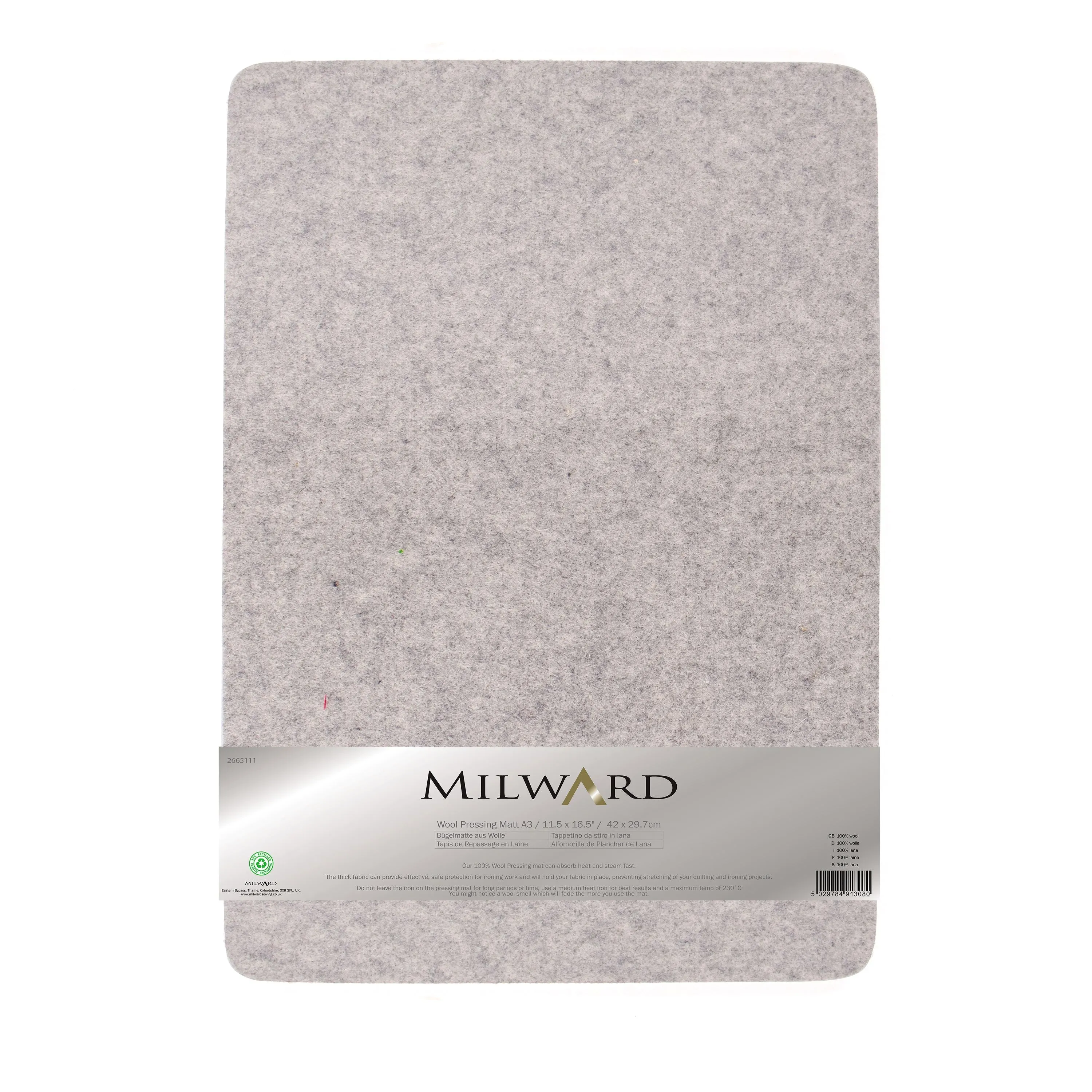 A3 42x29.7cm Milward Pressing Mat - 100% Wool Good For Almost All Surfaces