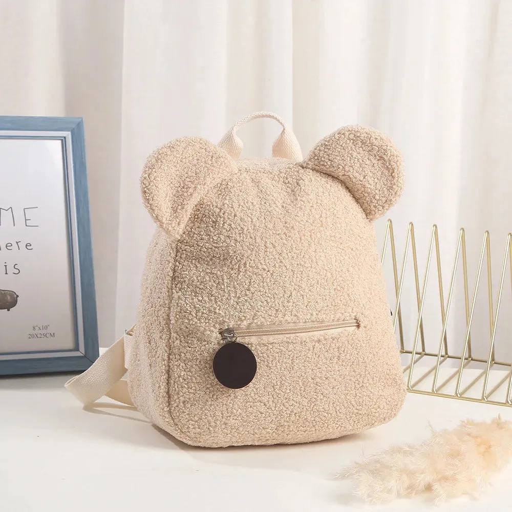 Adorable Kawaii Bear Plush Backpack 🐻✨ - Custom Name Embroidery for Kids, Perfect Autumn/Winter Outdoor Fun! 🎒💖