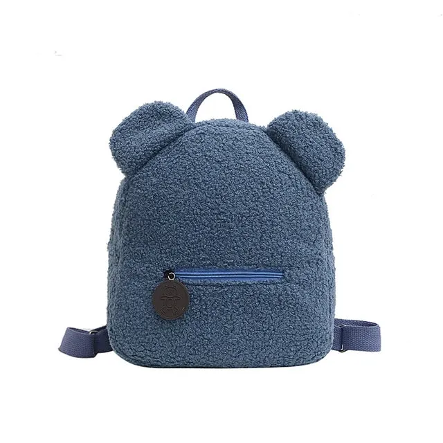 Adorable Kawaii Bear Plush Backpack 🐻✨ - Custom Name Embroidery for Kids, Perfect Autumn/Winter Outdoor Fun! 🎒💖