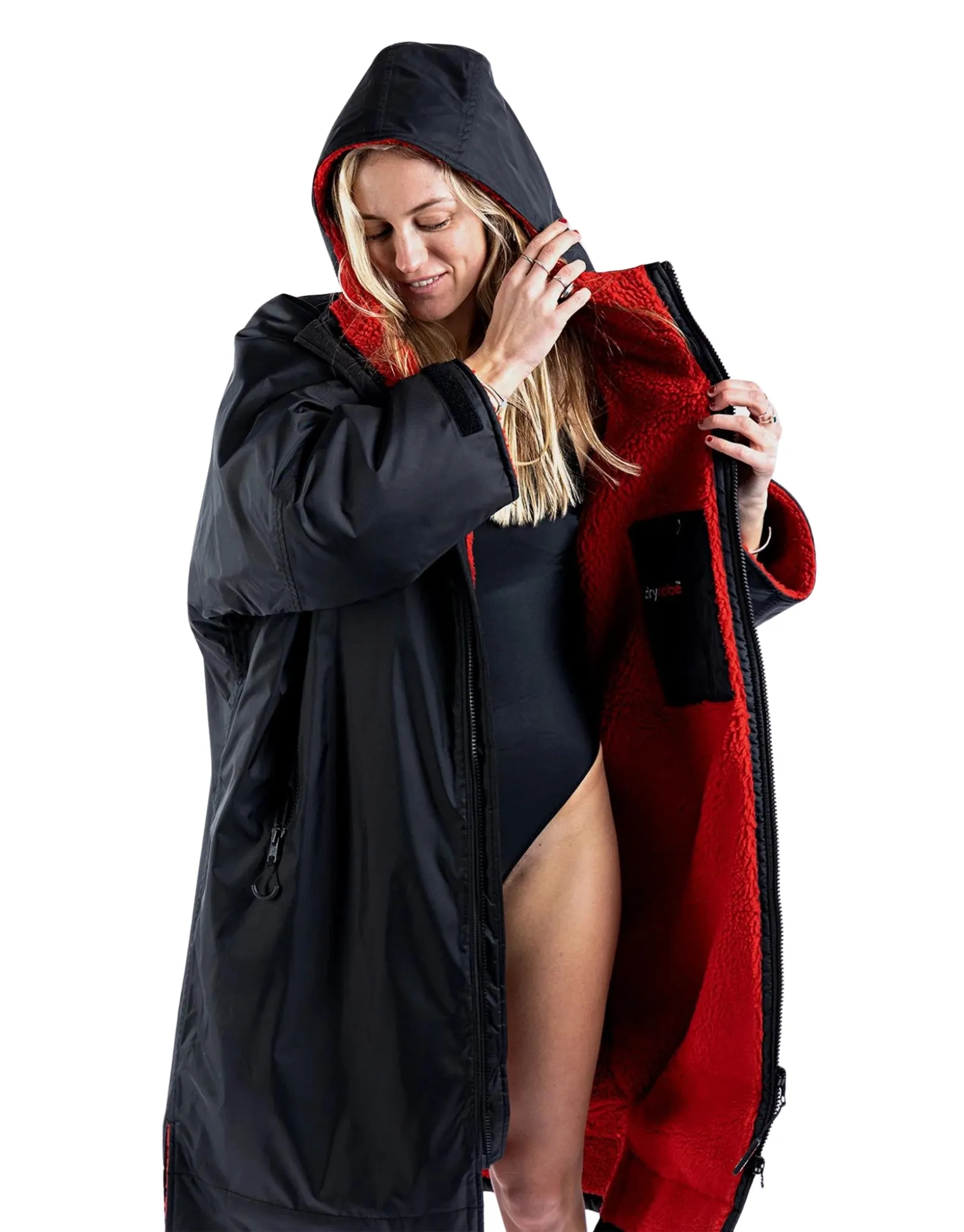 Advance Long Sleeve Adult Robe - Black/Red