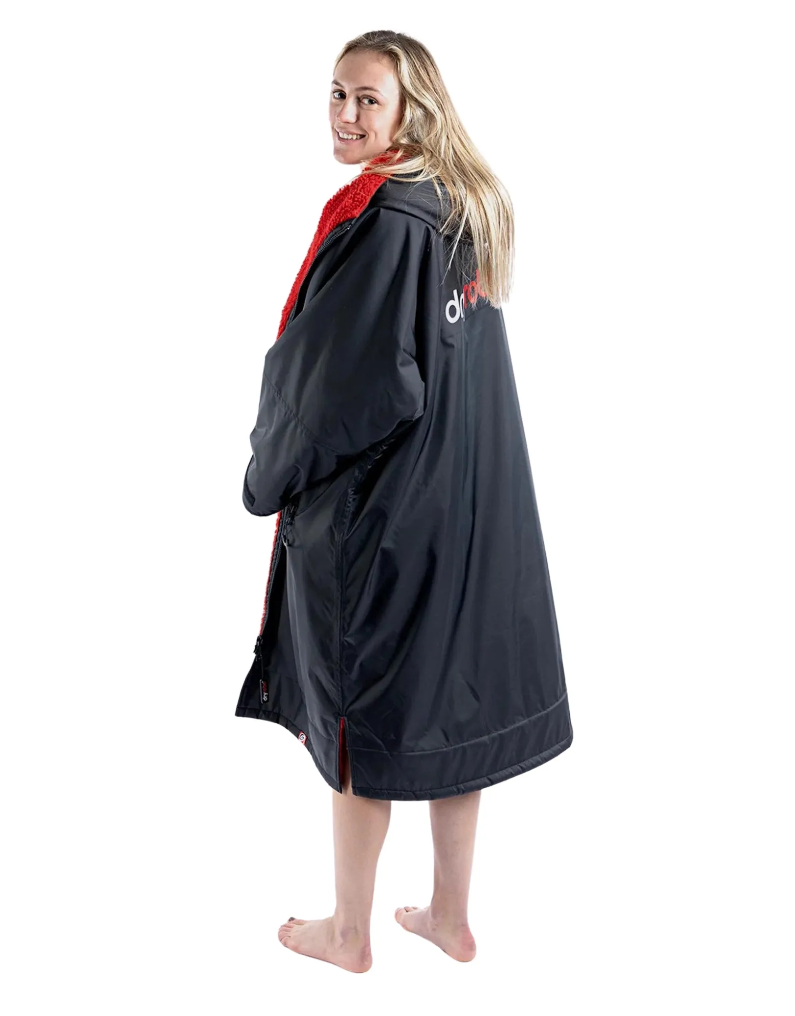 Advance Long Sleeve Adult Robe - Black/Red