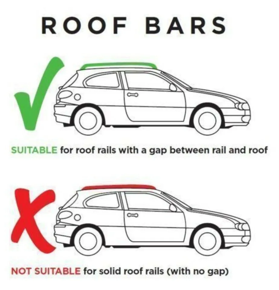 Aero Fit Aluminium Lockableroof Rack Bars Rails Hyundai Santa Fe