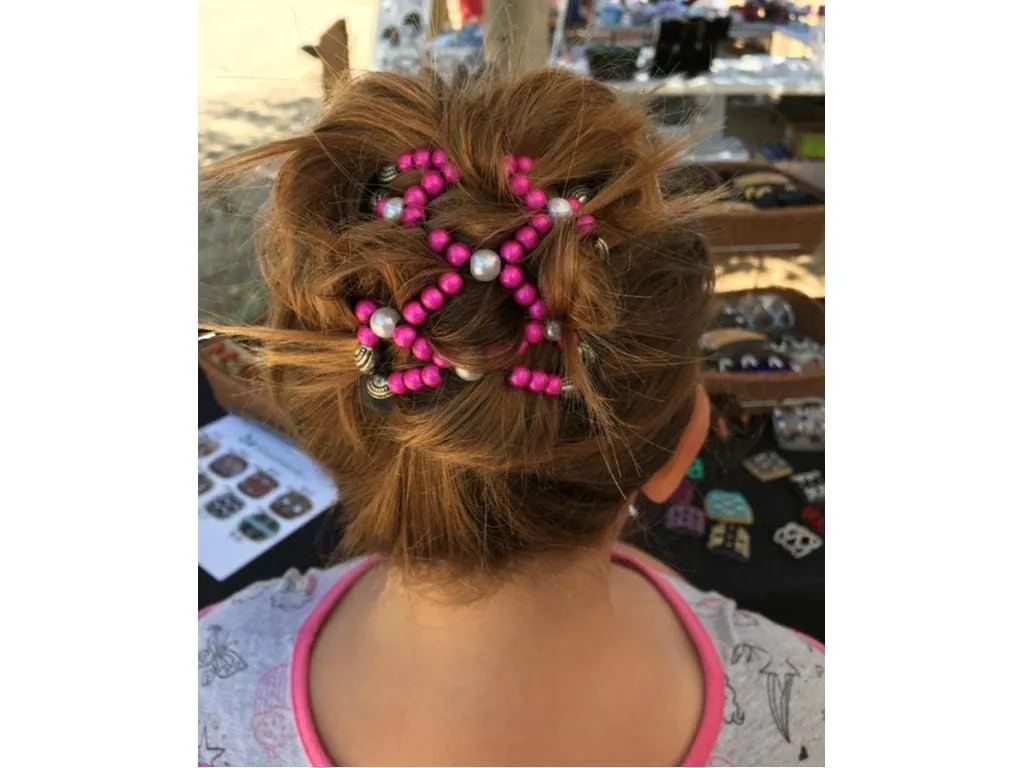 African Butterfly Chameleon Hair Comb - Beada Brown 72