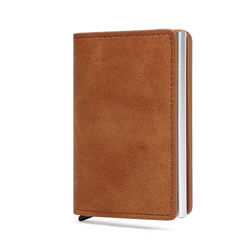 Anti-theft Swipe Men's Card Holder Multi-card Slot Credit Card Box