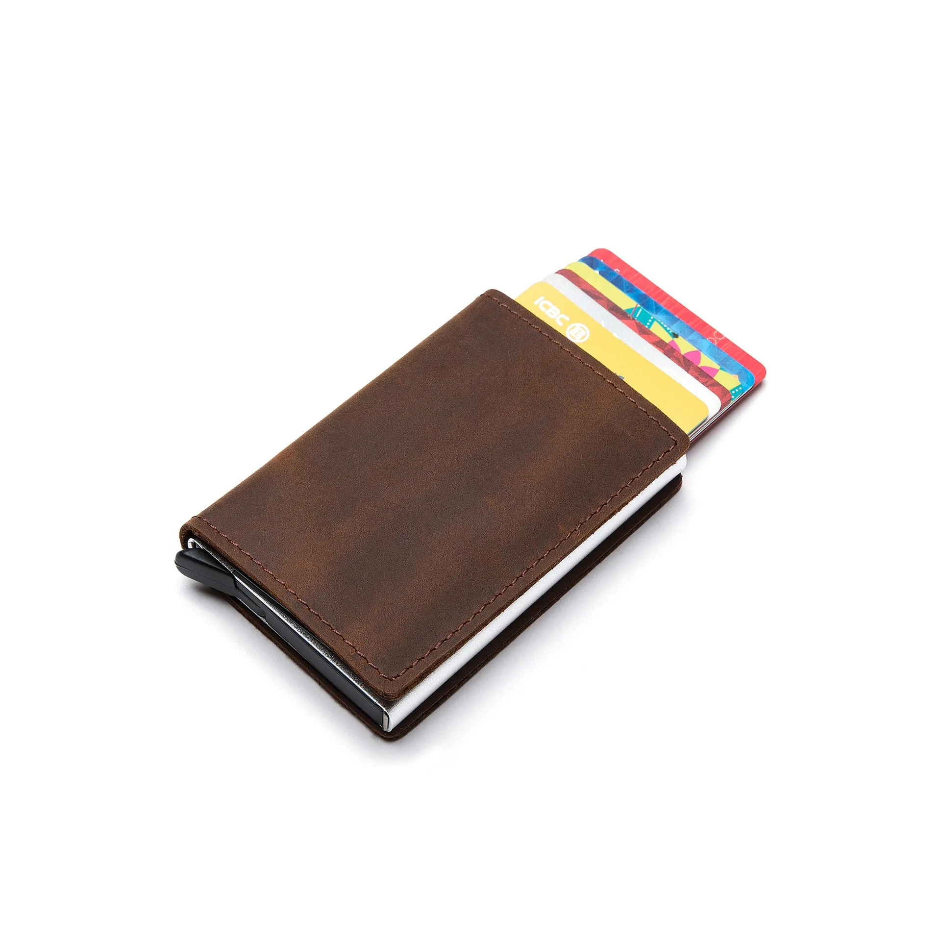 Anti-theft Swipe Men's Card Holder Multi-card Slot Credit Card Box