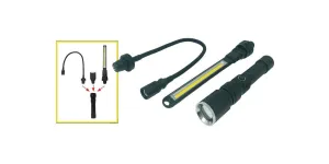 Autogear 3-In-1 Multi-Head Rechargeable Work Light Set