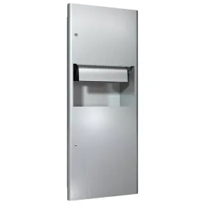 Automatic Combination Commercial Paper Towel Dispenser/Waste Receptacle, Recessed-Mounted, Stainless Steel ASI 94696A