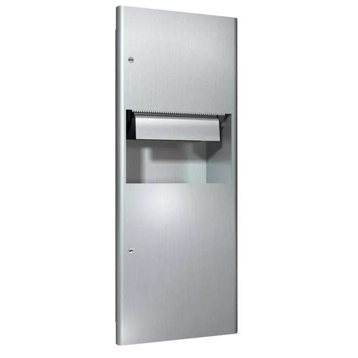 Automatic Combination Commercial Paper Towel Dispenser/Waste Receptacle, Recessed-Mounted, Stainless Steel ASI 94696A