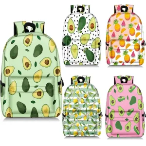 Avocado Print Backpack, Large Capacity