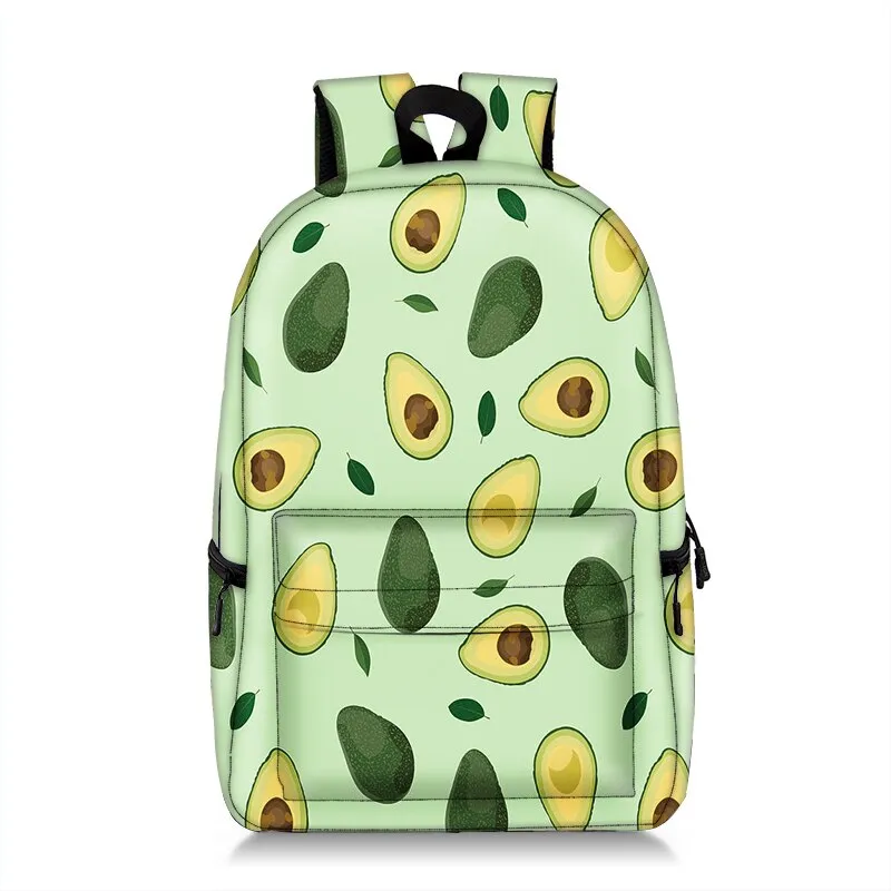 Avocado Print Backpack, Large Capacity