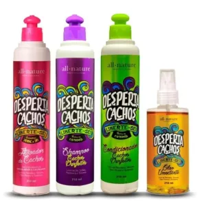 Awakens Curls Desperta Cachos Curly Wavy Treatment Kit 4 Produts - All Nature