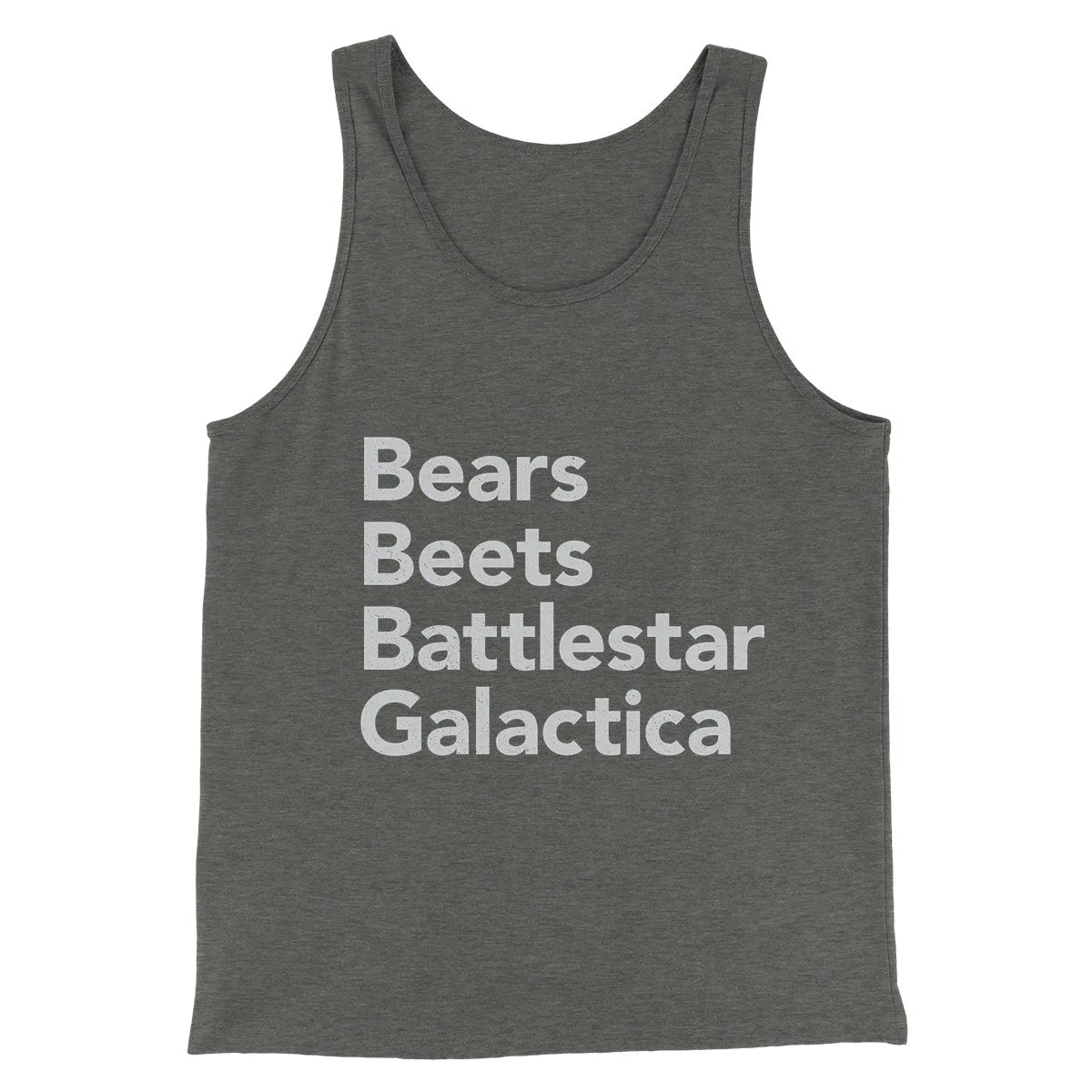 Bears, Beets, Battlestar Galactica Men/Unisex Tank Top