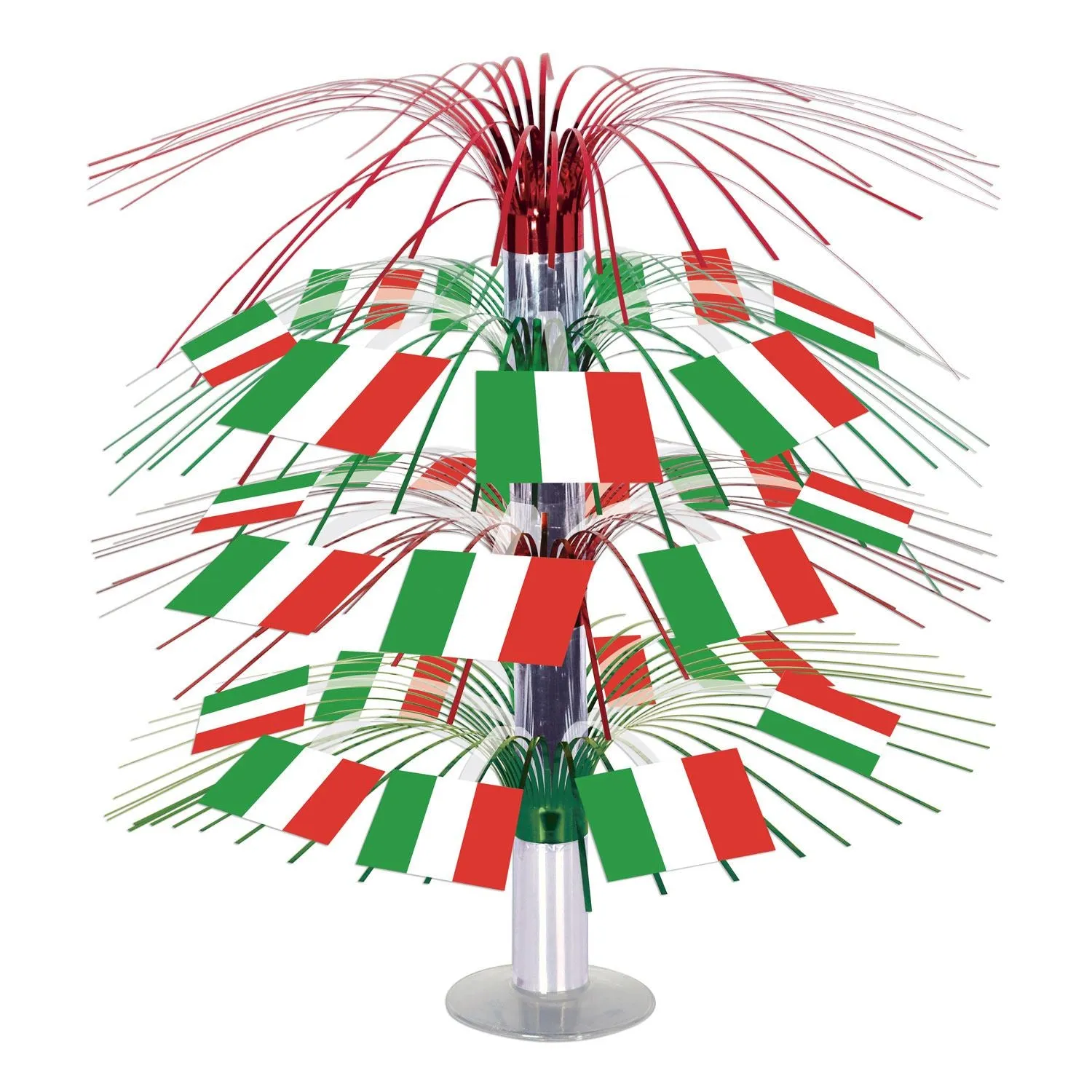 Beistle Italian Flag Cascade Centerpiece 18 in  (1/Pkg) Party Supply Decoration : Italian