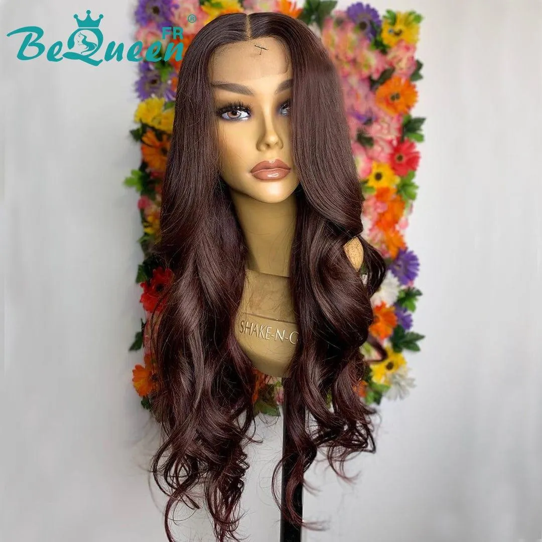 BeQueen Perruque "Antra" en Closure Body wave Brun