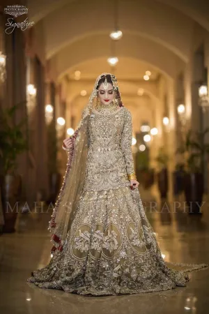 Beutifull bridal lahnga in golden color Model# W841