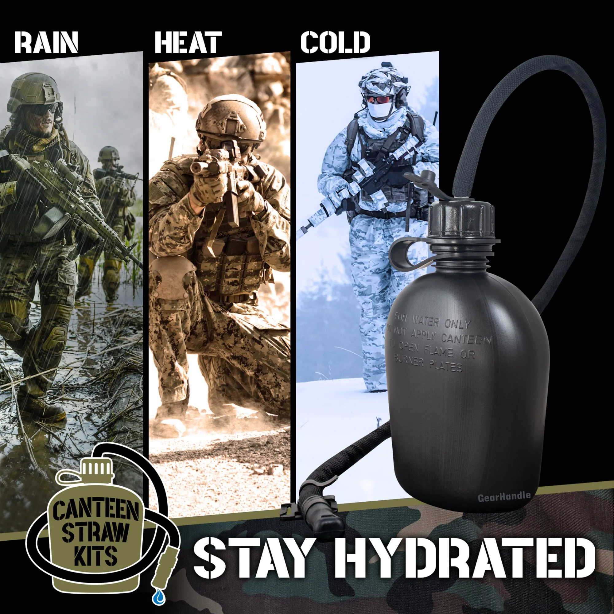 Black Canteen Straw Kit