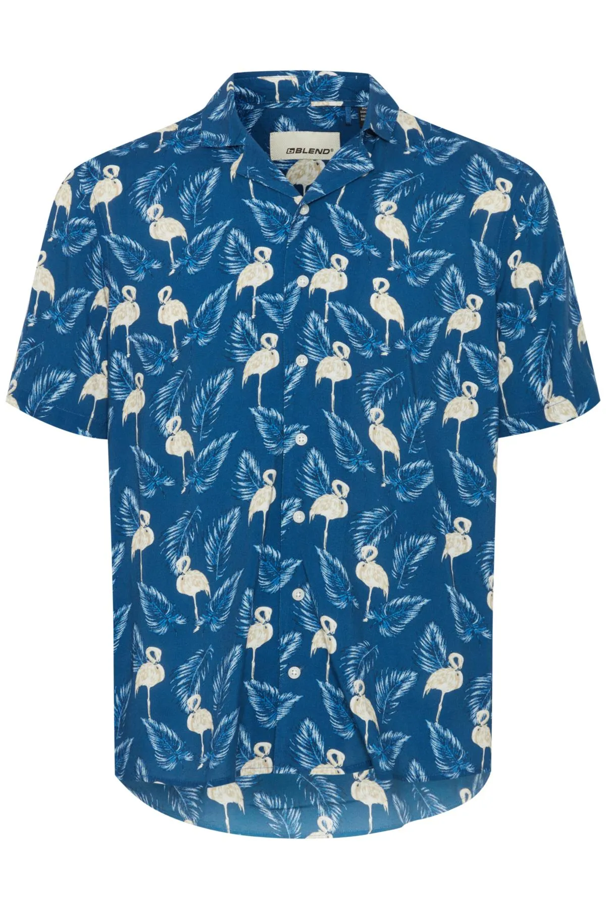 Blend Printed Short Sleeve Shirt for Men's (20717503) Navy Peony, 2XL-6XL
