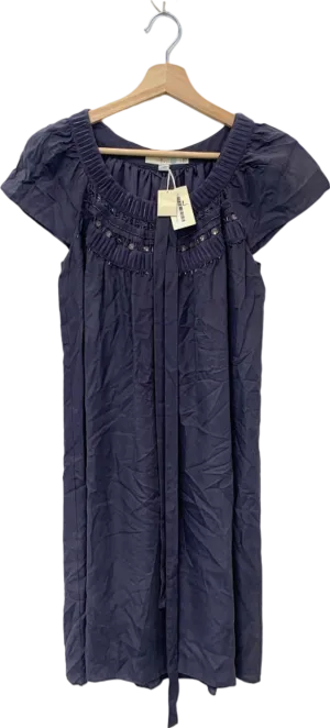 Boden Purple Beaded Silk Dress UK 14