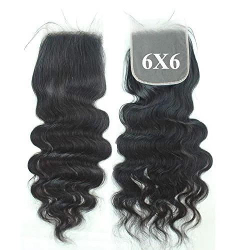 Body Wave Human Hair Closure 6*6 Lace Remy Lace Closure Natural Color MYLOCKME