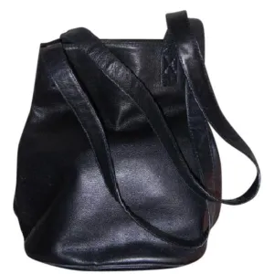 Bottega Veneta Vintage Pursesdesigner Purses Textured Navy Blue Leather Satchel