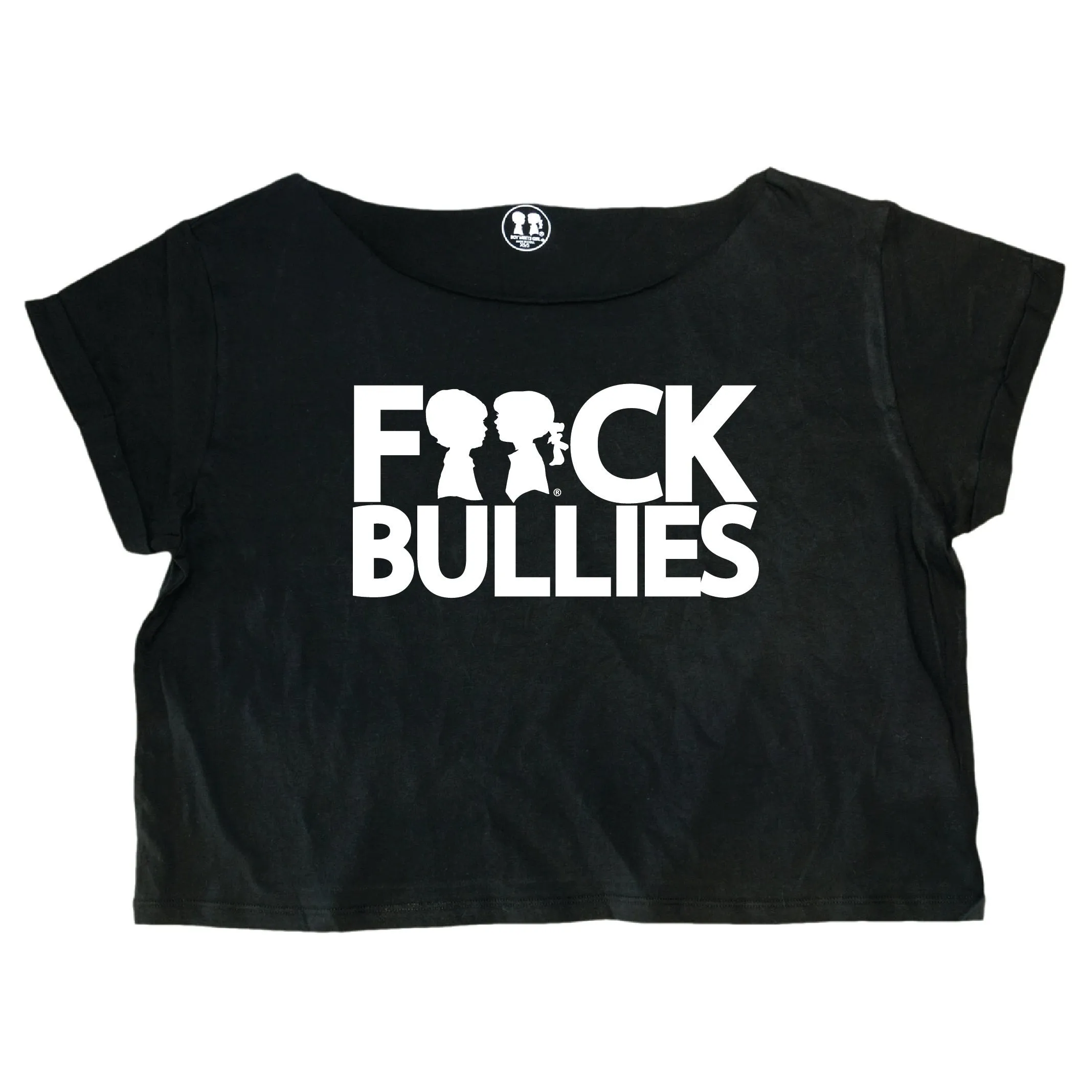 BOY MEETS GIRL® F**ck Bullies Oversized Crop Box Tee