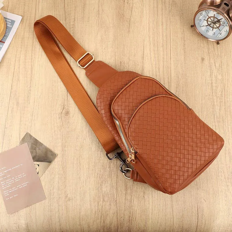 Braided Weave Crossbody Bag