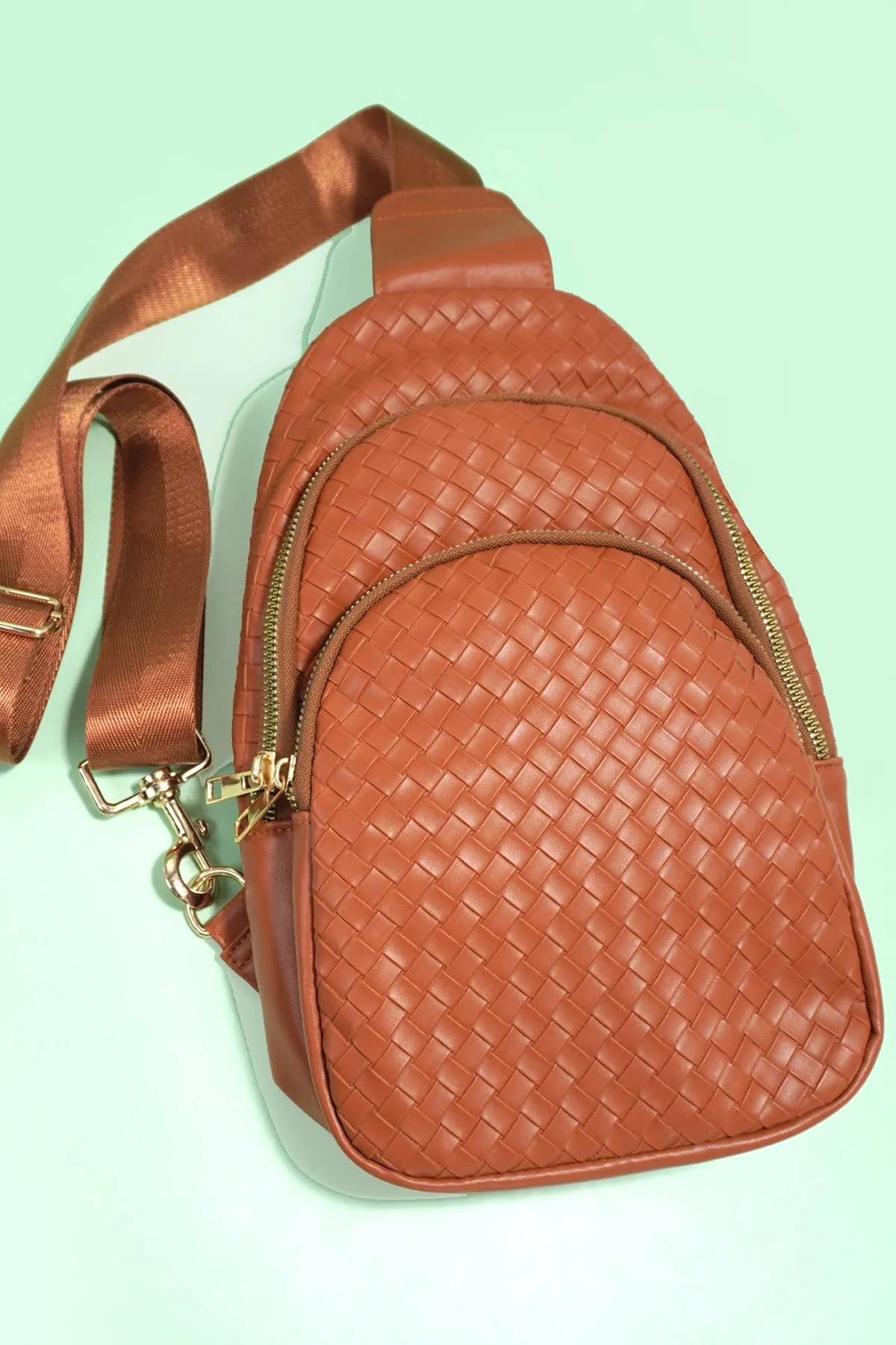 Braided Weave Crossbody Bag